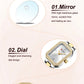 CURREN Luxurious Elegant Women's Watches Classic Rectangular Dial with Rhinestones Luminous Hands Waterproof