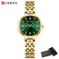CURREN Luxury Women's Rhinestones Dial Quartz Watch Stainless Steel Band Stylish Elegant Ladies Wristwatches