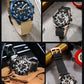 MEGIR Men Watches Fashion Luxury Big Dial Sports Waterproof Quartz Wristwatch Chronograph Male Casual Luminous Clock 2136