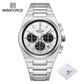 NAVIFORCE Trend Brand Stainless Steel Couple Watch Quartz Date Display Chronograph for Lovers Waterproof Fashion Wild Wristwatch