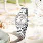 CURREN Classy Dress Watches for Women Stainless Steel Band Clock Female Rhinestone Dial Slim Wristwatches Ladies