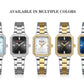 CURREN Luxurious Elegant Women's Watches Classic Rectangular Dial with Rhinestones Luminous Hands Waterproof
