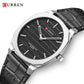CURREN Top Brand Ultra-Thin 7mm Men's Watch Minimalist Elegant Design Quartz Wristwatch Feather-Light Leather Strap