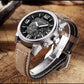 MEGIR Luxury Men's Watch Fashion Simple Casual Sports Watches for Men Leather Strap Waterproof Quartz Chronograph Clock 3010