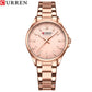 CURREN Fashion Brand Watches for Women Simple Casual Stainless Steel Bracelet Quartz Pointers Wristwatches Luminous Hands Clock