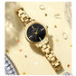 CURREN Simple Round Dial Fashion Dress Quartz Watches for Ladies with Stainless Steel Bracelet Luxury Wristwatches