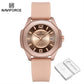 NAVIFORCE Ladies Watch For Women Silicone Strap Clock Quartz Wrist Watches for Women 5ATM Waterproof Casual Relogio Feminino