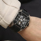BODERRY Skeleton Watches Men's Square Titanium Automatic Mechanical STORM Luxury Clock 100M Waterproof Mechanical Watch For Men