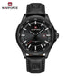 NAVIFORCE Luxury Brand Watch Alloy Case Leather Band Men Watches Quartz Sports Wristwatch Male Calendar Clock Gift reloj hombre