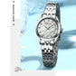 CURREN Ladies Watch with Two-Tone Stainless Steel Bracelet 28mm Dial with Rhinestones Markers Shimmering Shell Dial Elegant Idea