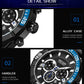 MEGIR Watches for Men Brand Luxury Military Sports Watch Chronograph Leather Strap Waterproof Date Quartz Wristwatch Man Clock