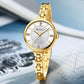 CURREN Simple Romantic Rhinestone Dial with Stainless Steel Bracelet Luxury Design  Quartz Wristwatches