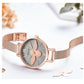 MEGIR Fashion Women Watches Luxury Quartz Wristwatch Rose Gold Mesh Strap Ladies Business Casual Watch Reloj Mujer 7009