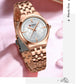 CURREN Designer Style Watch for Women Elegant 32mm Dial with Rhinestones Stainless Steel Band  Luxury Dress Ladies Wristwatch