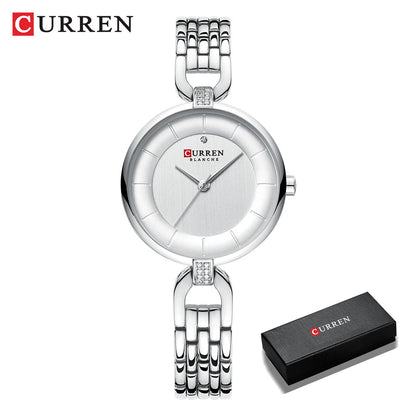 CURREN Women's Watches Quartz Watches Stainless Steel Clock Ladies Wristwatch Top Brand Luxury Watches Women Relogios feminino