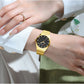 CURREN Luxury Classic Quartz Watch for Women Round Dial with Rhinestones Stainless Steel Bracelet Elegant Dress Wristwatch