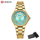CURREN Romantic Charm Women's Wristwatches Fashion Design Thin Quartz Watch with Luminous Hands Stainless Steel Bracelet