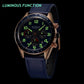 RUIMAS Luxury Brand Chronograph Watches for Men Fashion Leather Sports Military Wristwatch Luminous Clock Auto Date Reloj Hombre