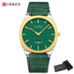 CURREN Top Brand Ultra-Thin 7mm Men's Watch Minimalist Elegant Design Quartz Wristwatch Feather-Light Leather Strap