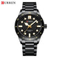 CURREN Casual Simple Quartz Watch with Stainless Steel Band Fashion Men's Clock Waterproof Luminous Wristwatches