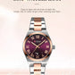 CURREN Fashionable Quartz Watches for Women Roman Numerals Simple Elegant Stainless Steel Braclete Ladies Wristwatch