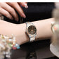 CURREN Ladies Watch with Two-Tone Stainless Steel Bracelet 28mm Dial with Rhinestones Markers Shimmering Shell Dial Elegant Idea
