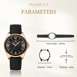 NAVIFORCE Original Women's Watches Classic Round Dial Silicone Strap 3ATM Waterproof Luxury Watch for Women Give for girls gifts