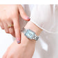 CURREN Luxurious Elegant Women's Watches Classic Rectangular Dial with Rhinestones Luminous Hands Waterproof