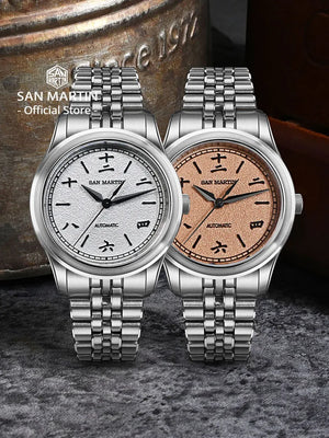 San Martin New 39mm Gada Watch MOP Sparkle Dial Chinese Style Original Design Miyota 90S5 Men Dress Automatic Mechanical SN0144