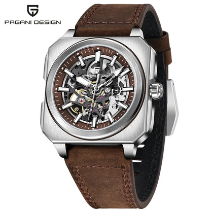 2024 PAGANI DESIGN New 42MM Skeleton Men's Mechanical Watch Luxury Sapphire Glass Automatic Watch 5ATM Waterproof Watch for Men