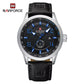 NAVIFORCE Trend Casual Wristwatch for Man Military Sports Water Resistant Leather Strap Men's Clock Quartz Calendar Male Watches