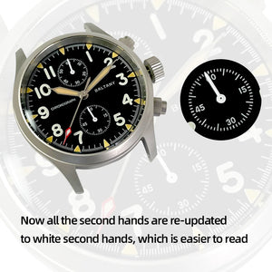 Baltany S5033 Chronograph Watch Man Pilot Watch Waterproof 100MM Sapphire Stainless Steel 39MM Quartz Military Watches For Man