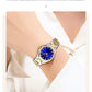 CURREN Luxury Elegance Watch for Women Simple Quartz Wristwatches with Sparkling Rhinestones Stainless Steel Bracelet Waterproof