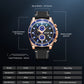 MEGIR Fashion Watches for Men Leather Strap Sport Military Wristwatch Man Quartz Watch Waterproof Chronograph with Calendar 2132