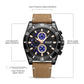 MEGIR Fashion Watches for Men Leather Strap Sport Military Wristwatch Man Quartz Watch Waterproof Chronograph with Calendar 2132