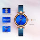MEGIR Luxury Rose Gold Watch Women Bracelet Casual Quartz Wristwatches Steel Mesh Band Waterproof Ladies Watches Reloj Mujer