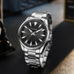 CURREN Classic Simple Stainless Steel Quartz Wristwatches Fashion Brand Men's Watches with Luminous Hands