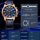 MEGIR Casual Watches Men Luxury Brand Military Sport Watch Leather Wristwatch Luminous Quartz Chronograph Calendar Clock 2156