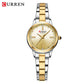 CURREN Simple Round Dial Fashion Dress Quartz Watches for Ladies with Stainless Steel Bracelet Luxury Wristwatches