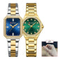 CURREN Luxury Elegant Wristwatches with Stainless Steel Band,Stylish Quartz Watch with Sparkling Rhinestone Dial for Gift