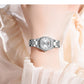 CURREN Women's Slim Quartz Watch Luxury Classic Round Dial with Rhinestone Elegant Stainless Steel Band for Ladies