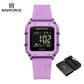 NAVIFORCE Watch for Women Multifunction Digital Luxury Watches Auto Time Date Week Display Silicone Strap Waterproof Girl clock
