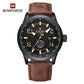 NAVIFORCE Trend Casual Wristwatch for Man Military Sports Water Resistant Leather Strap Men's Clock Quartz Calendar Male Watches