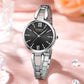 CURREN Luxury Brand Ladies Dress Wristwatch Waterproof Stainless Steel Strap Elegant Charming Dial with Rhinestones Women Watch