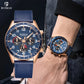 RUIMAS Luxury Brand Chronograph Watches for Men Fashion Leather Sports Military Wristwatch Luminous Clock Auto Date Reloj Hombre