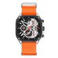 MEGIR Men's Watch Chronograph Orange Canvas Strap Sport Wristwatch Luminous Auto Date Quartz Watches Clock Montre Homme 2217