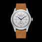The New MERKUR Cross Line Sector Dial Salmon Retro Casual Watch for Men Business Series Manual Chorded Watch Relogio