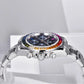 PAGANI DESIGN PD1644 Men Quartz Watch Rainbow Bezel Stainless Steel 100M Waterproof Men Watch VK63 Sapphire Chronograph