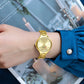 CURREN Luxury Brand Watches for Women Simple Dress Quartz Stainless Steel Wristwatch with Luminous Hands Ladies Clock