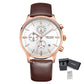 MEGIR Fashion Men Watches Chronograph Leather Strap Sport Military Watch Waterproof Quartz Wristwatch Clock Reloj Hombre 2011